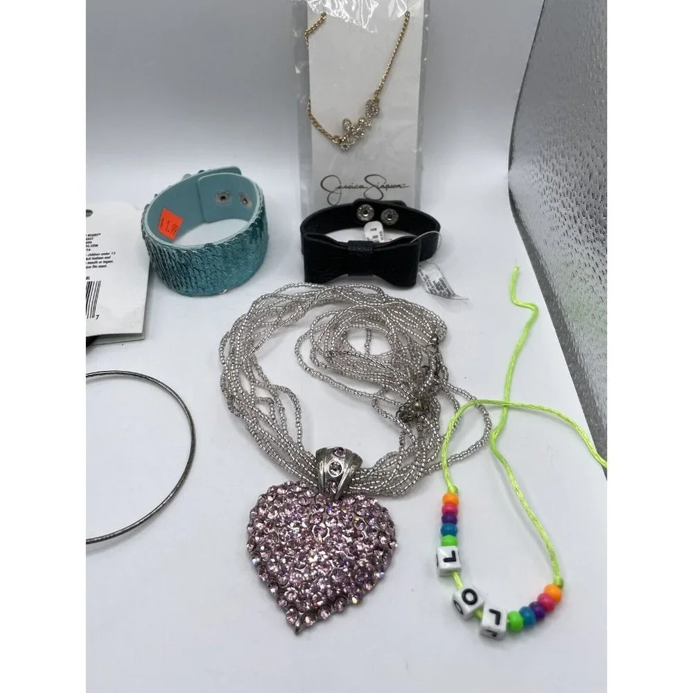 Large Lot of Girls Jewelry-Justice.‎ Jessica Simpson, Necklace Bracelets